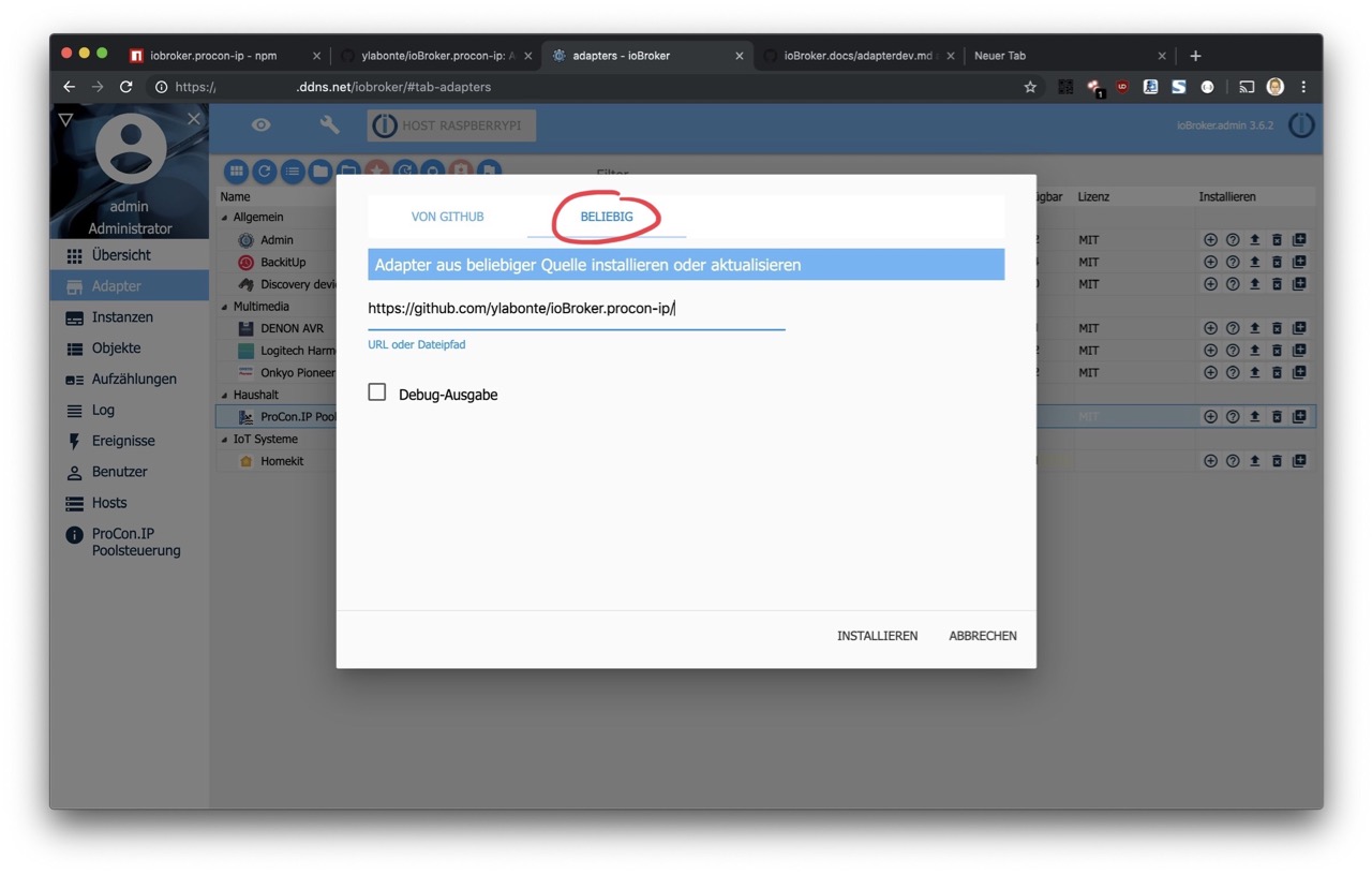 Installation aus github Repo